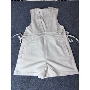 Mono B Womens‎ Romper Jumpsuit Sleeveless Drawstring Waist Pockets Casual M
